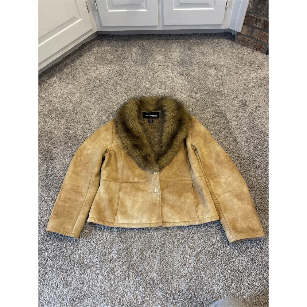 Weatherproof Vintage Penny Lane Inspired Sherpa Lined Coat Winter Warm Cute Rare